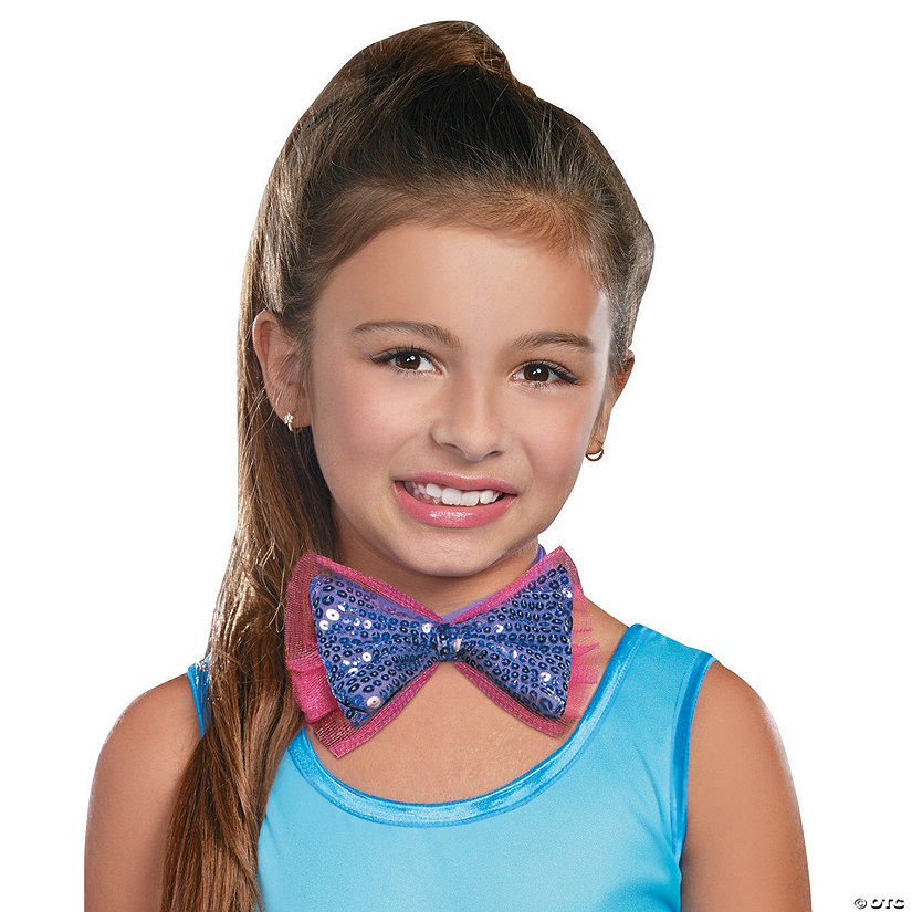 Girl's Purple Dance Craze Bow Tie Costume Accessory Image
