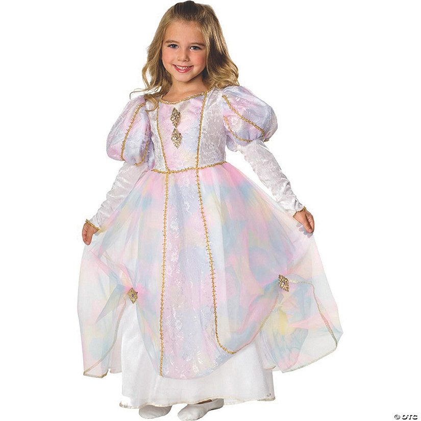 Girl's Rainbow Princess Costume - Large Image
