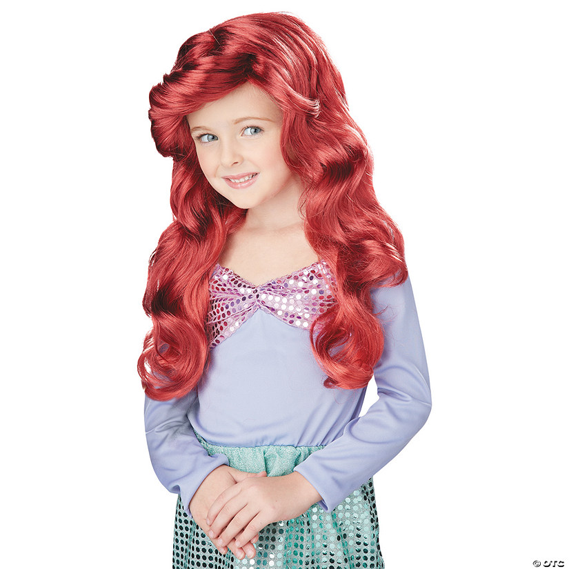 Girl's Red Long Mermaid Wig Image