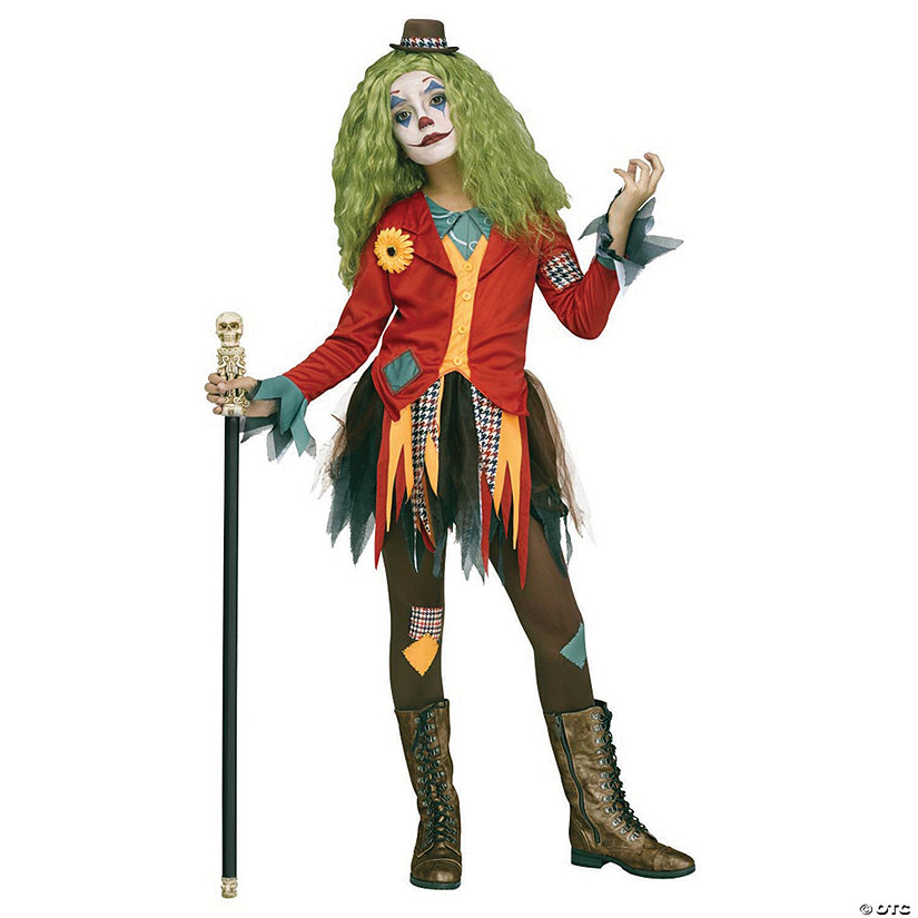 Girl's Rowdy Clown Costume Image