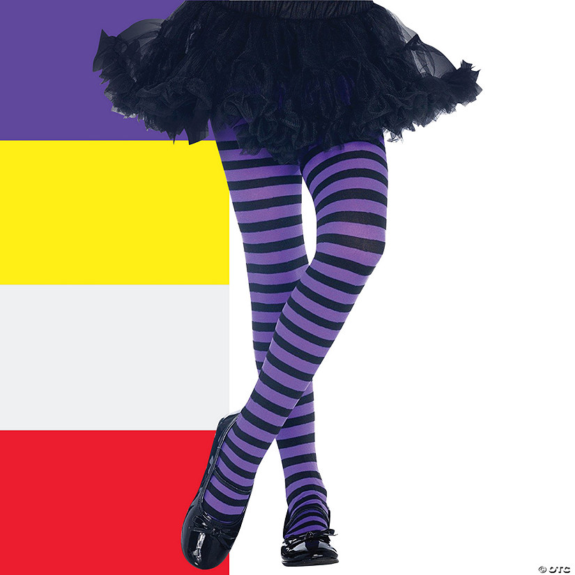 Girl's Striped Tights Image
