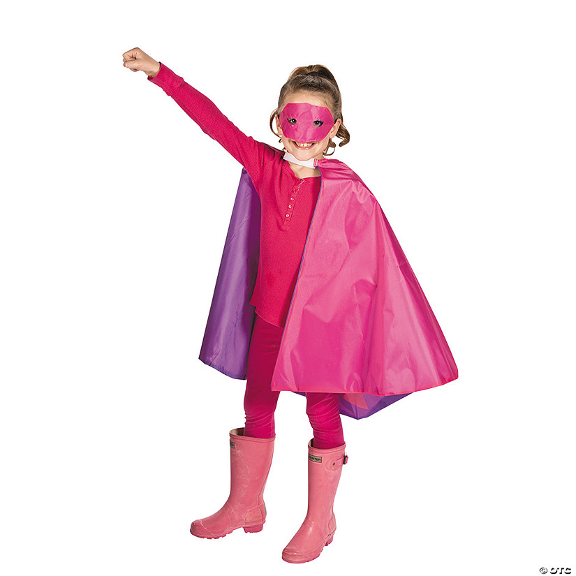 Girl's Superhero Cape &amp; Mask Image