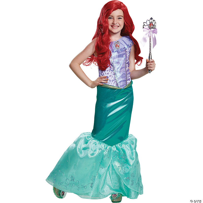 Girl's The Little Mermaid Deluxe Ariel Costume Image