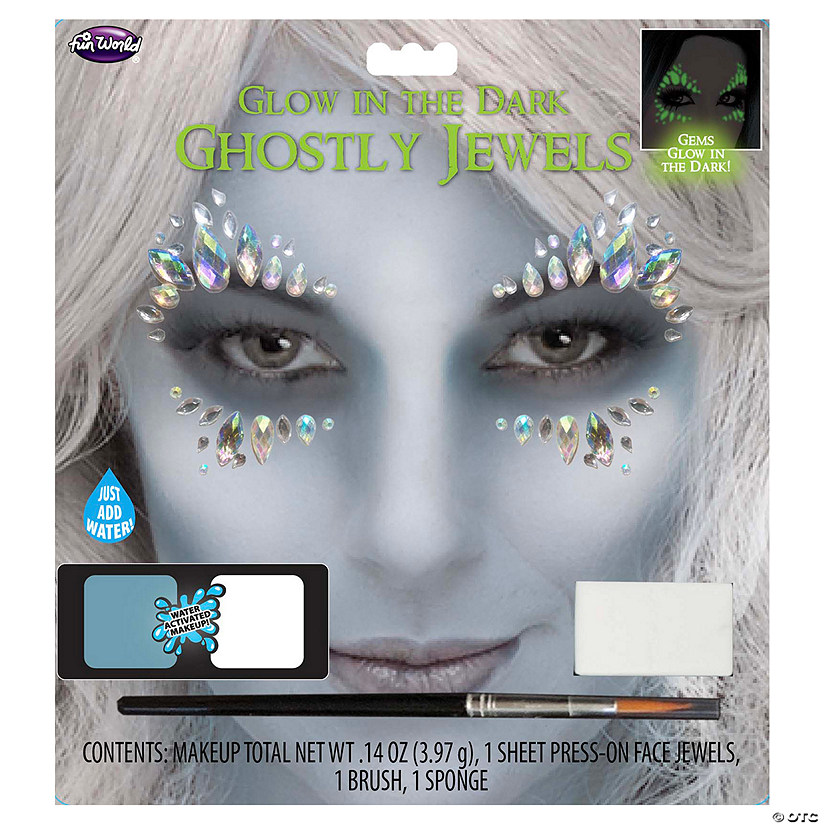 Glow-in-the-Dark Ghostly Jewels Makeup Kit Image