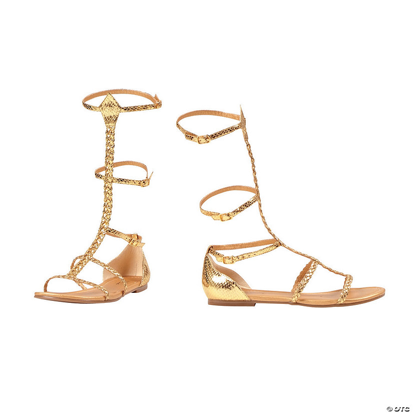 Gold Cairo Gladiator Shoes - Size 7 Image