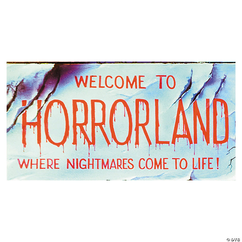 Goosebumps&amp;#8482; HorrorLand Wood Sign Halloween Decoration Image