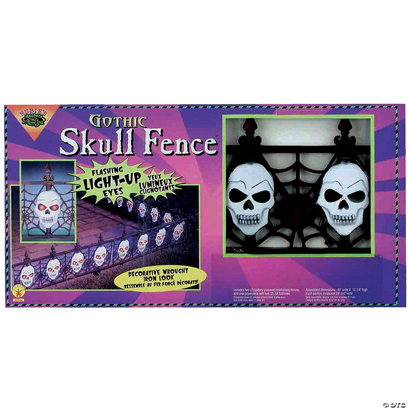 Gothic Skull Light-Up Fence Image