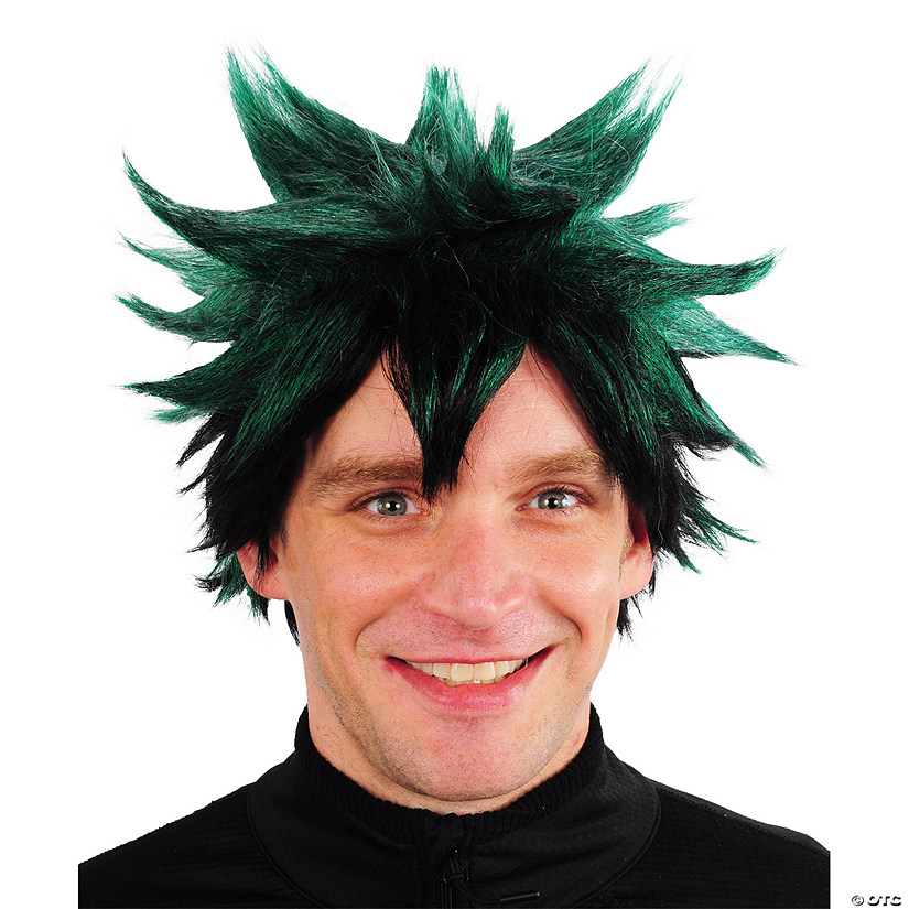 Green Spike Anime Wig Image