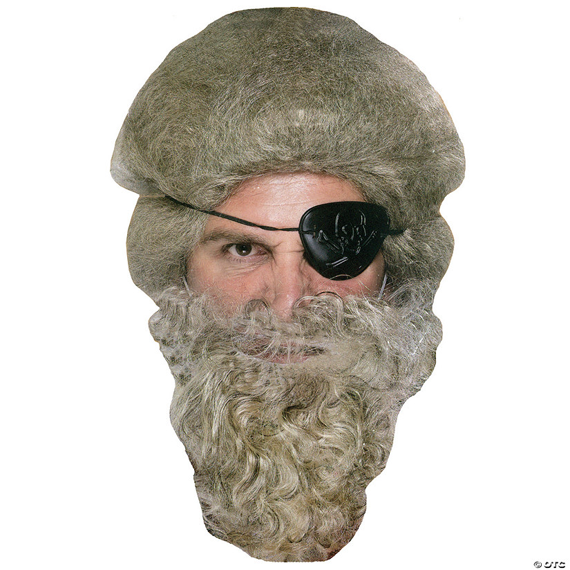Grey Bushy Pirate Beard Image