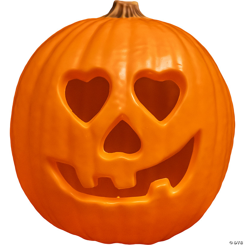 Halloween&#8482; (2018) Light-Up Pumpkin Decoration with Battery-Operated Tealight Image