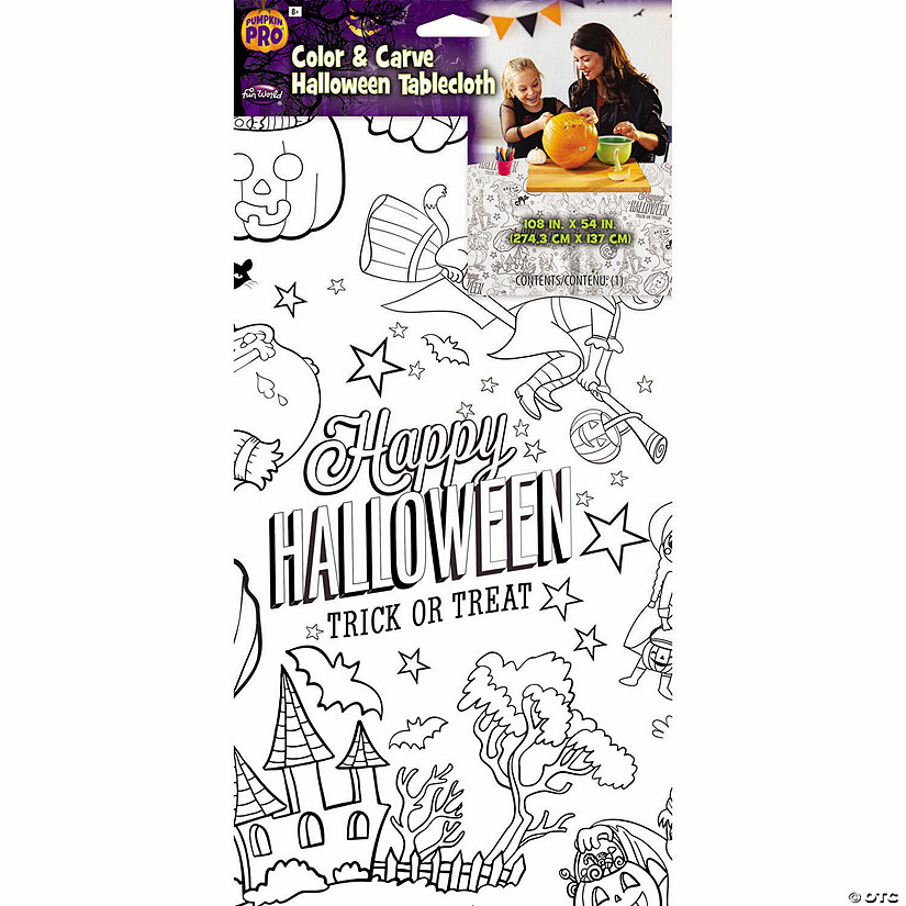 Halloween Color &amp; Carve Tablecloth Image