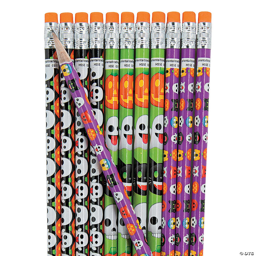 Halloween Emoji Pencils - 24 Pc. Image