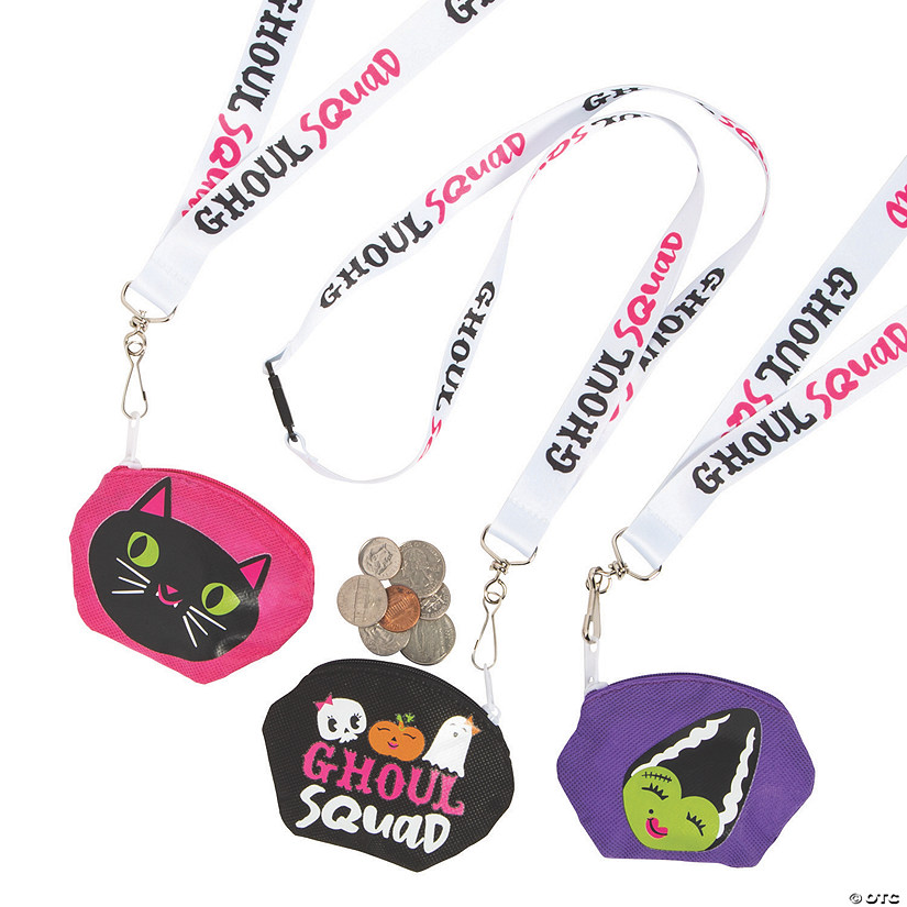 Halloween Ghouls Squad Breakaway Lanyards &amp; Coin Purses - 6 Pc. Image