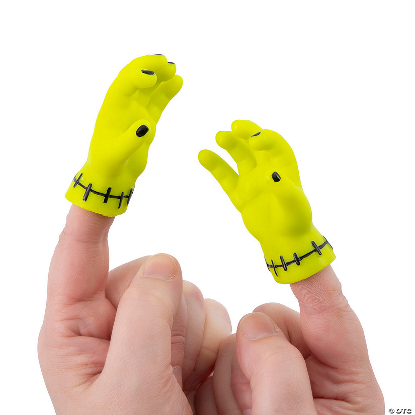 Halloween Green Monster Tiny Hands Finger Puppets - 24 Pc. Image