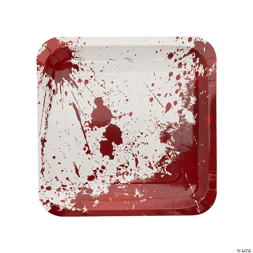Halloween Horror Party Bloody Square Paper Dinner Plates Image