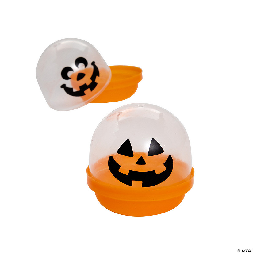 Halloween Jack-o&#8217;-Lantern Favor Capsules - 12 Pc. Image