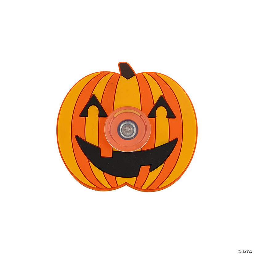Halloween Jack-O&amp;#8217;-Lantern Fidget Spinners - 12 Pc. Image