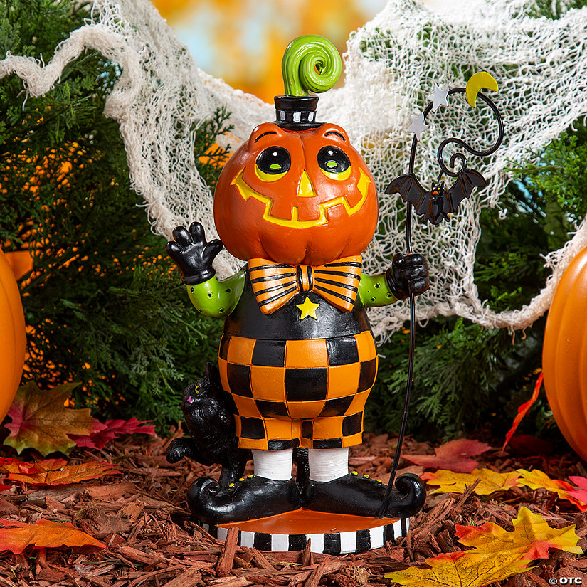 Halloween Jack-O&amp;#8217;-Lantern Garden Statue Image
