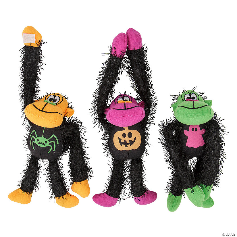 Halloween Long Arm Stuffed Gorillas - 12 Pc. Image