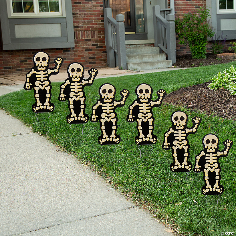Halloween Skeleton Yard Signs - 6 Pc. Image
