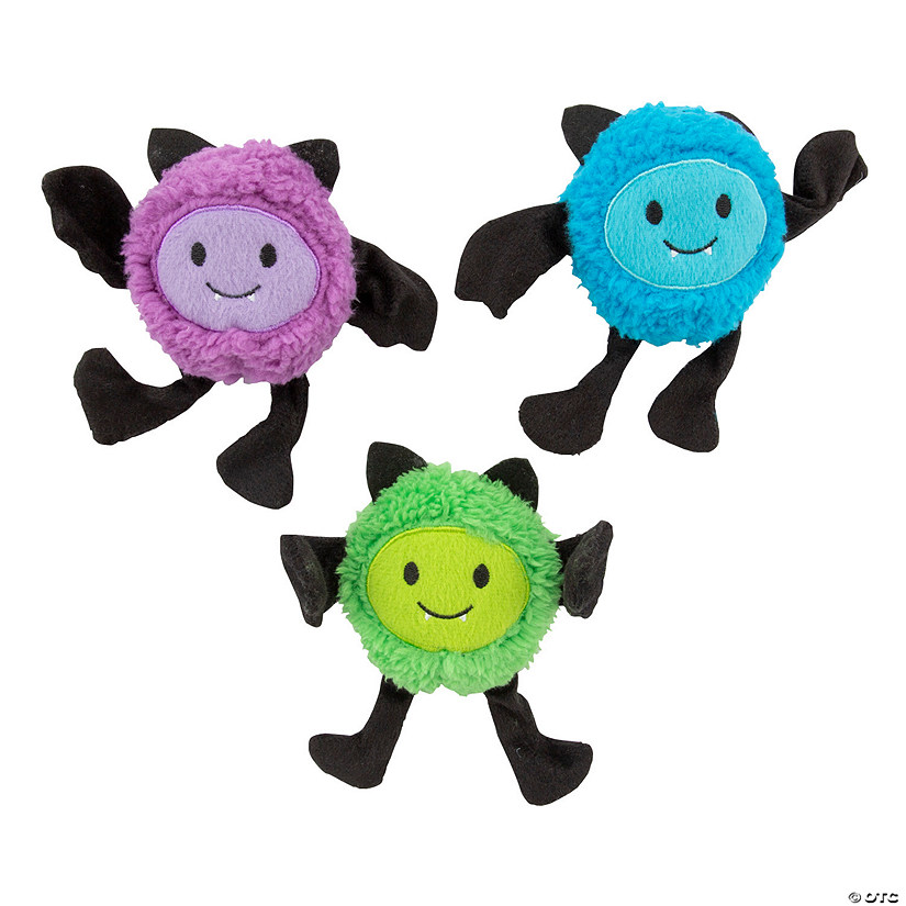 Halloween Stuffed Bats with Bendable Wings - 12 Pc. Image