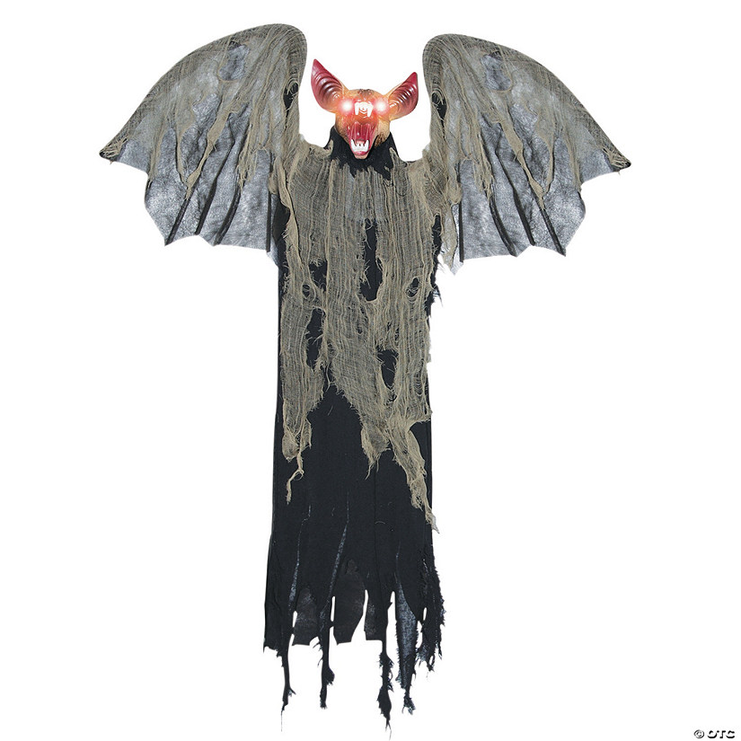 Hanging Bat with Wings Halloween Decoration Image