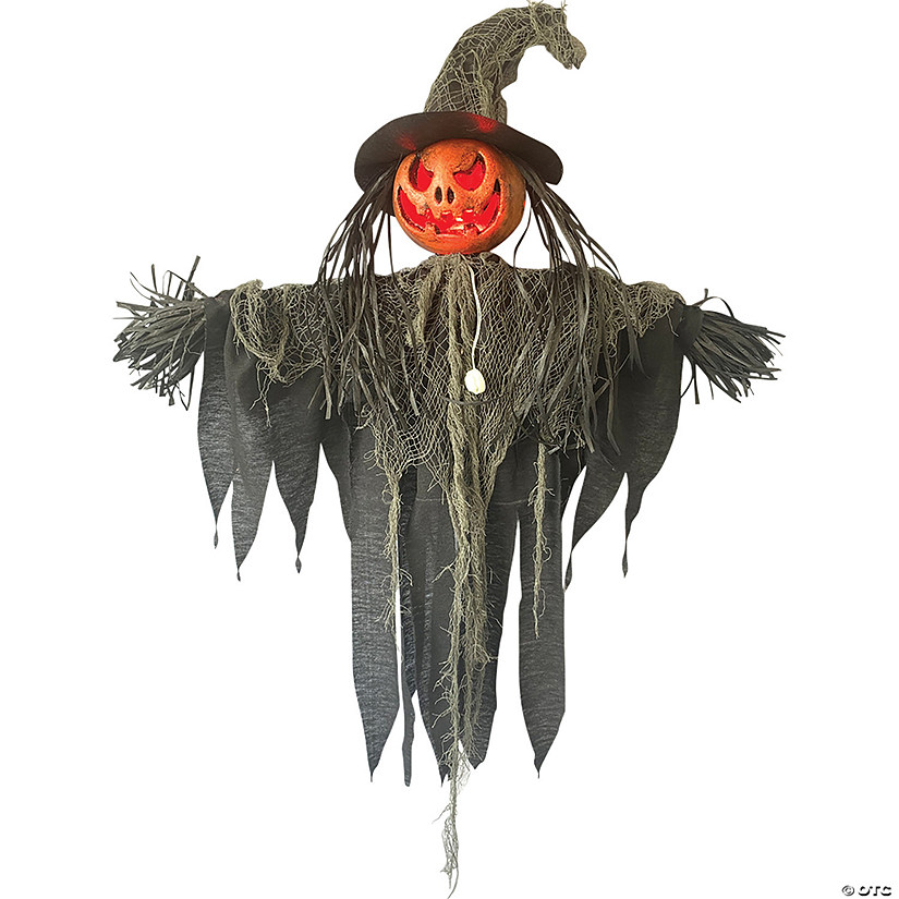 Hanging Jack-o-Lantern Scarecrow Decoration Image