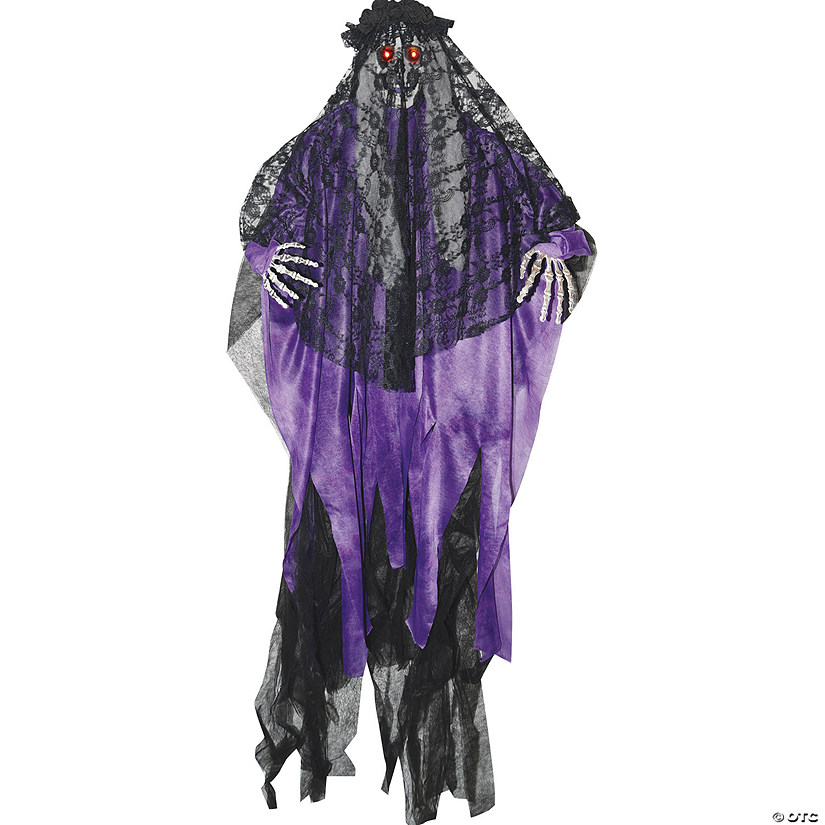 Hanging Light Up Bewitched Ghost Bride Decoration Image