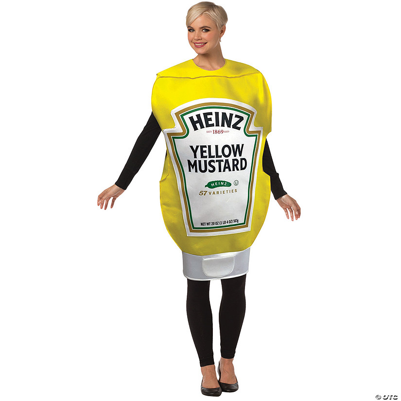 Heinz Mustard Squeeze Bottle Adult Costume Halloween Express