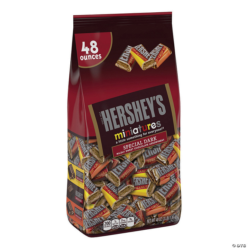 HERSHEY'S SPECIAL DARK Mildly Sweet Chocolate Miniatures Assortment, 48 oz Image