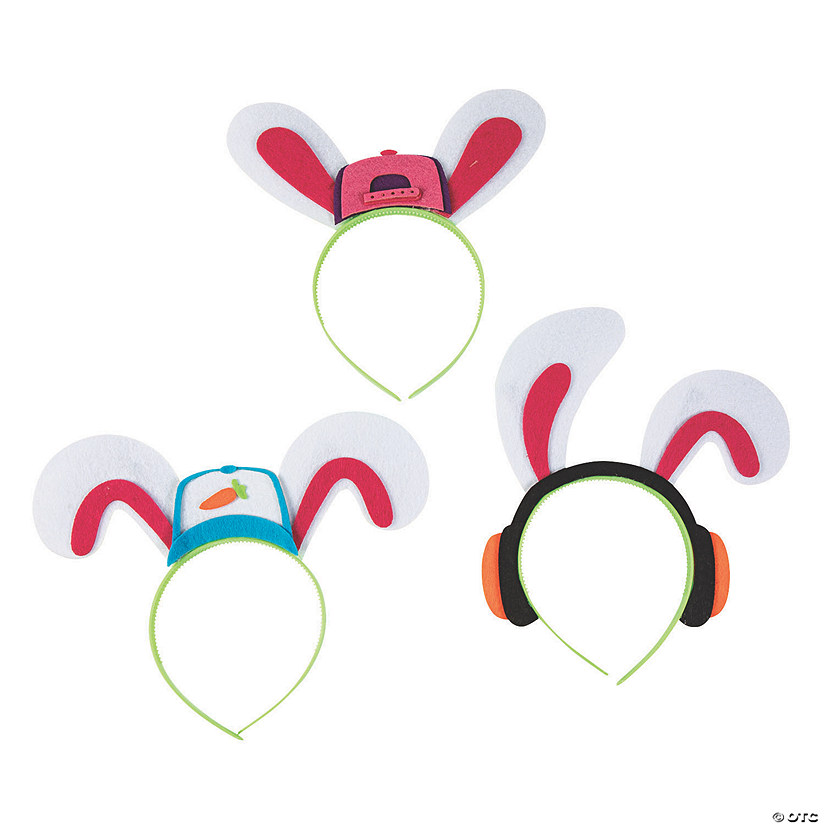 Hip-Hop Bunny Headbands - 6 Pc. Image