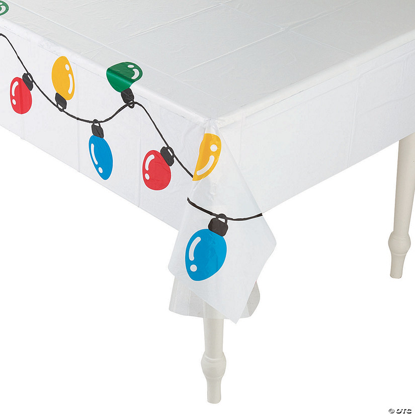 Holiday Lights Plastic Tablecloth Image