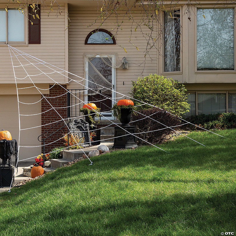 House Spider Web Halloween Decoration Image