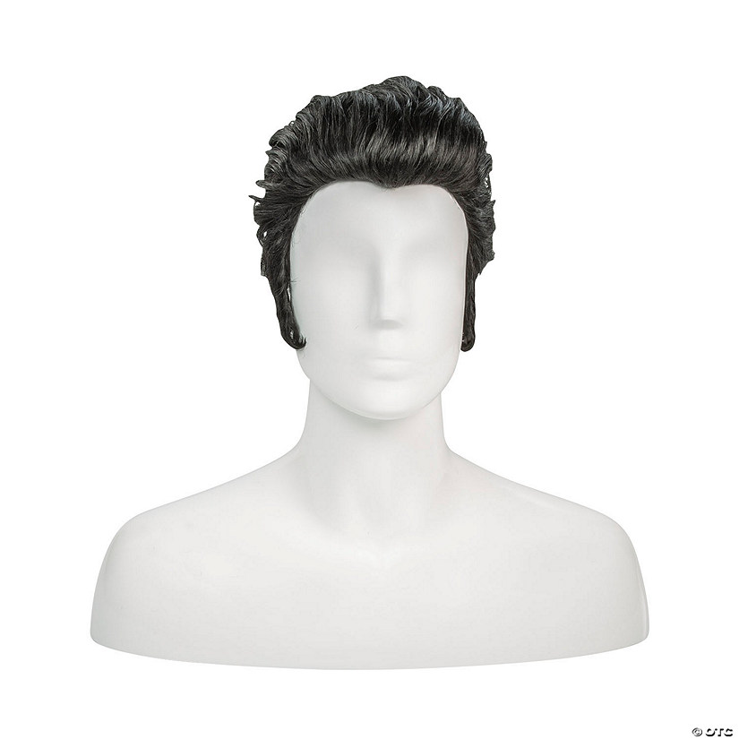 Human Hair 50's Rocker Wig Black Image