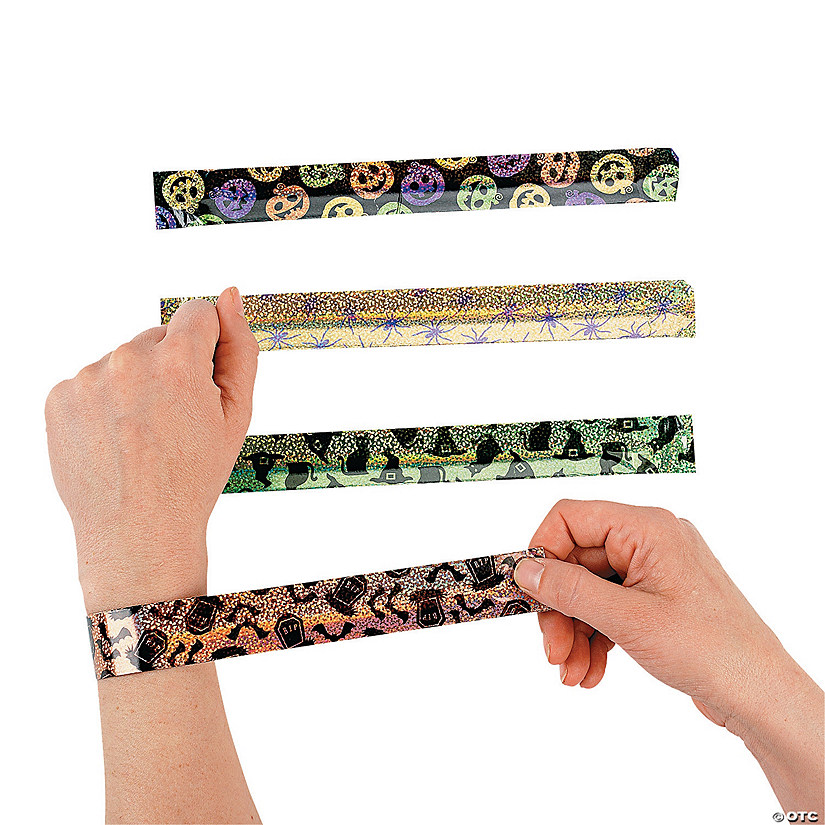 Iconic Halloween Slap Bracelets - 12 Pc. Image