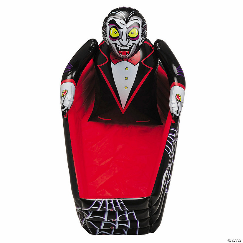 Inflatable Black, Red &amp; White Vampire Coffin Cooler Image
