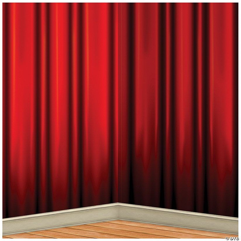 Insta-Theme Red Curtain Backdrop Image