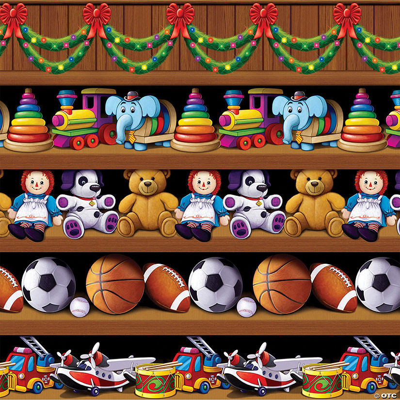 Insta-Theme Santa Workshop Backdrop Image
