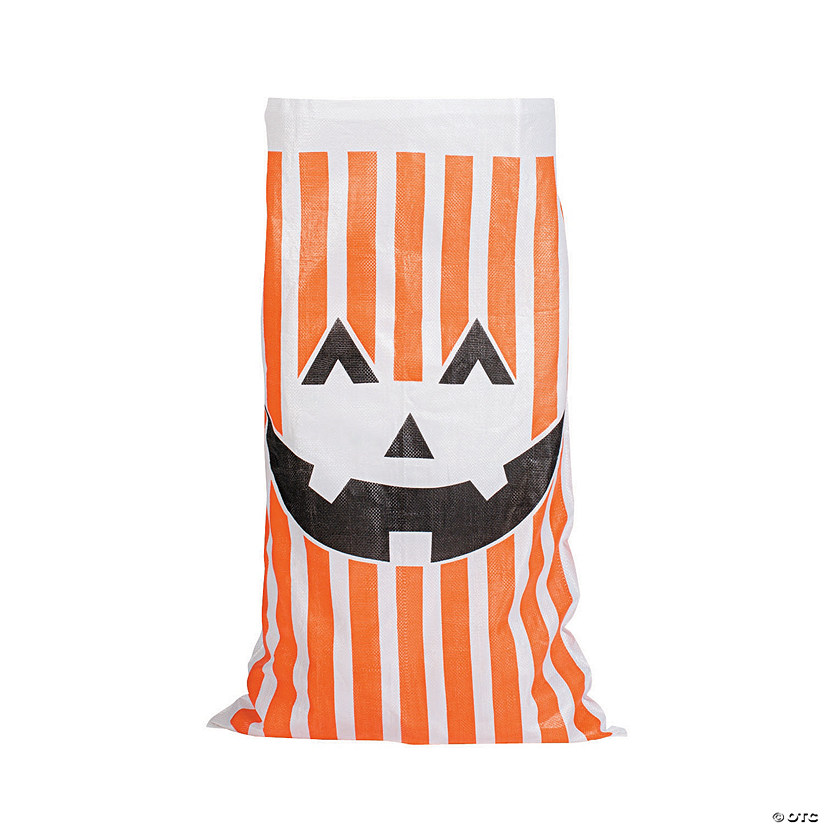 Jack-O&amp;#8217;-Lantern Potato Sack Race Bags - 12 Pc. Image