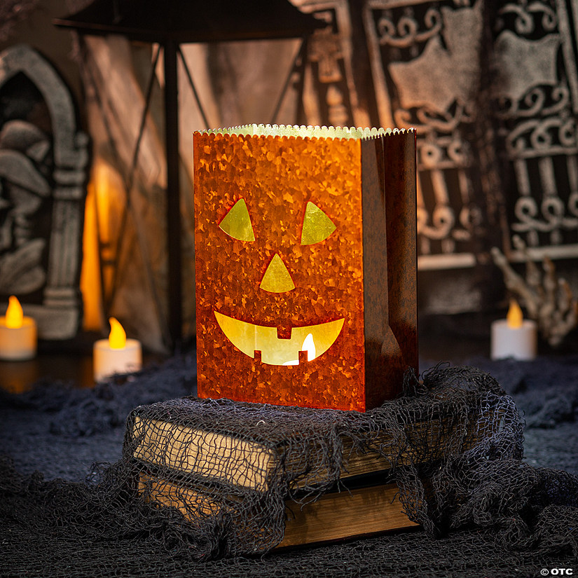 Jack-O&#8217;-Lantern Tabletop Luminary Halloween Decorations Image