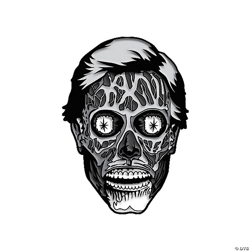 John Carpenter&#8217;s They Live Alien Black & White Enamel Pin Image