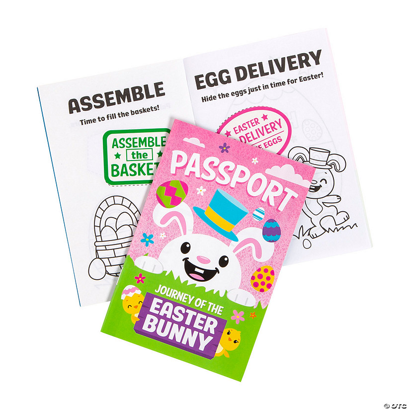 Journey of the Easter Bunny Passport Sticker Books - 12 Pc. Image
