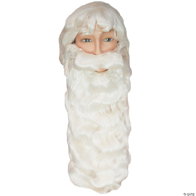 Jumbo Santa Wig &amp; Long Straighter Beard Set 006K Image