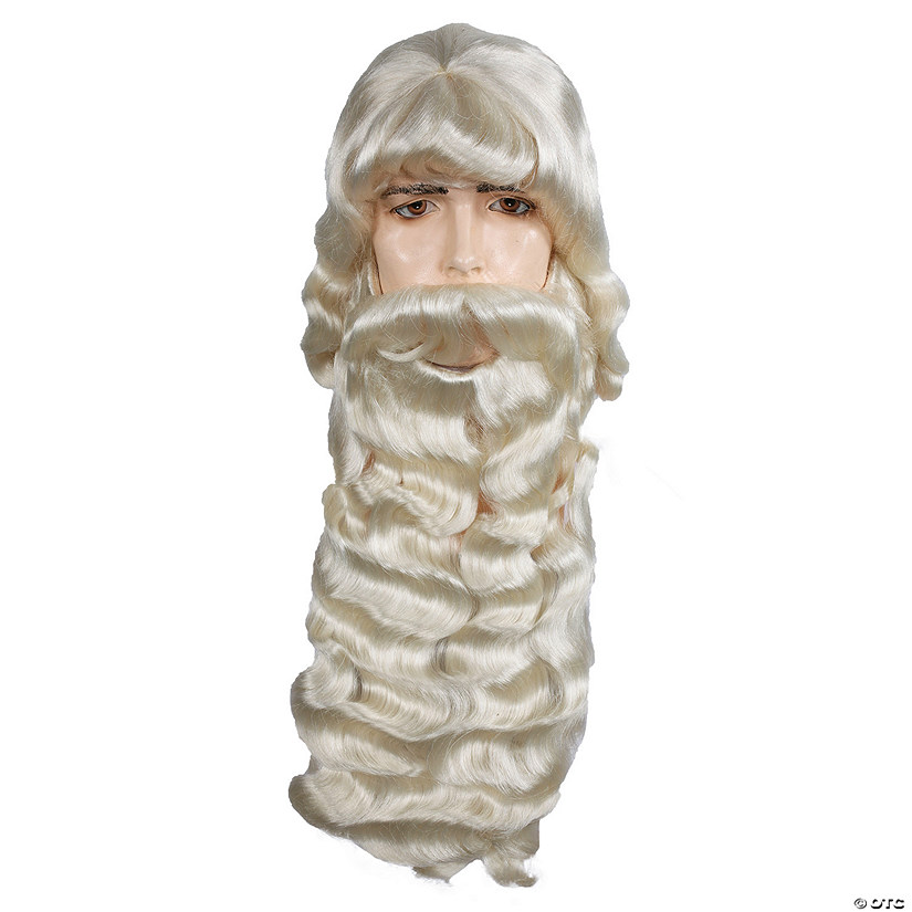 Jumbo Santa Wig &amp; Long Wavy Beard Set 006 Image