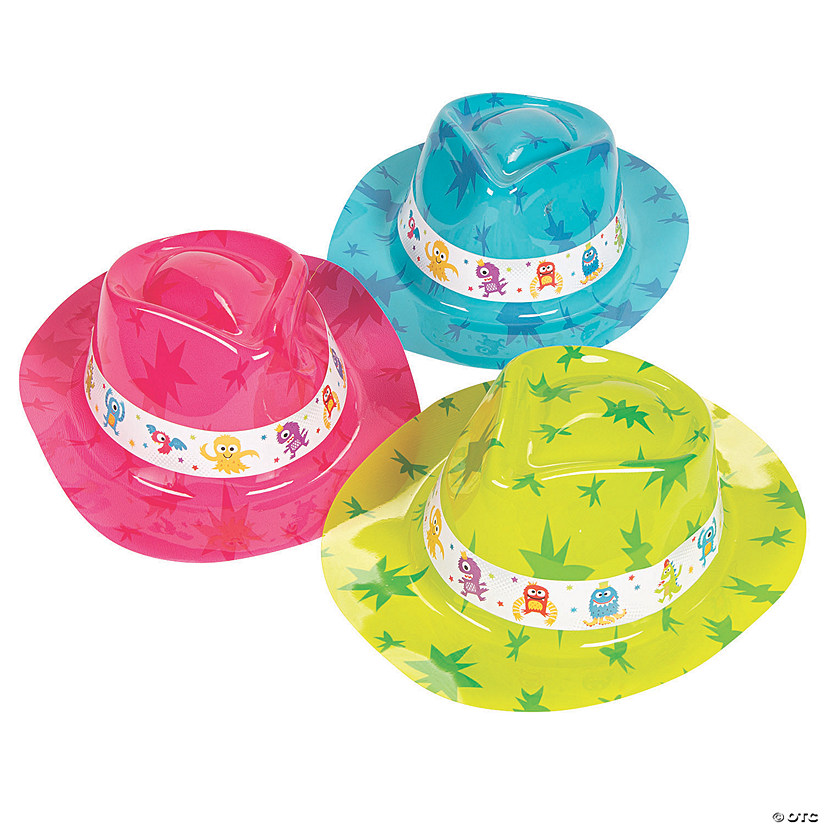 Kid&amp;#8217;s Cute Monster Fedora Hats - 12 Pc. Image
