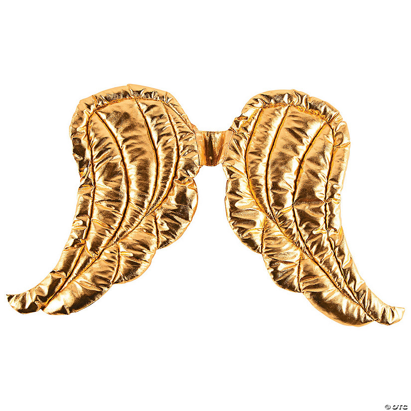 Kid&amp;#8217;s Gold Plush Angel Wings Image