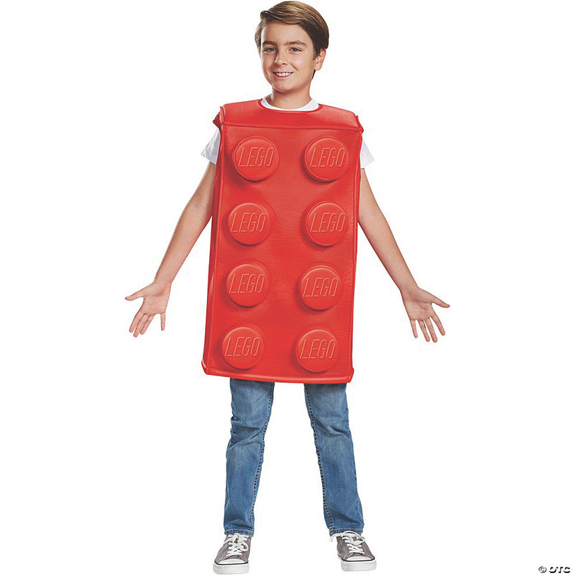 Kid&#8217;s Lego Red Brick Halloween Costume - Medium Image