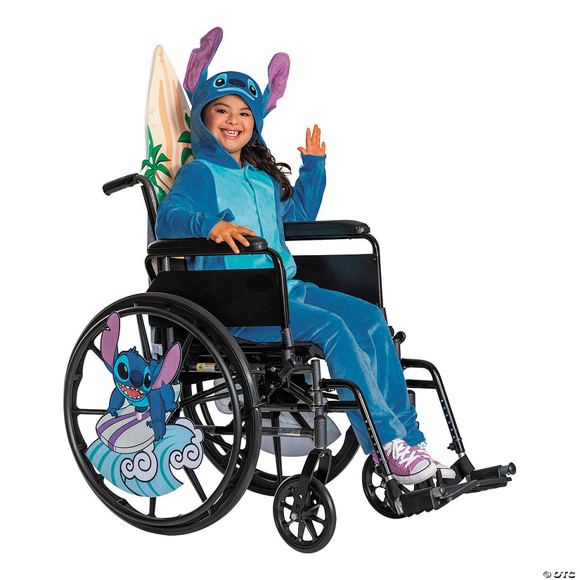 Kids Adaptive Disney's Lilo &amp; Stitch Stitch Hooded Jumpsuit Costume Image
