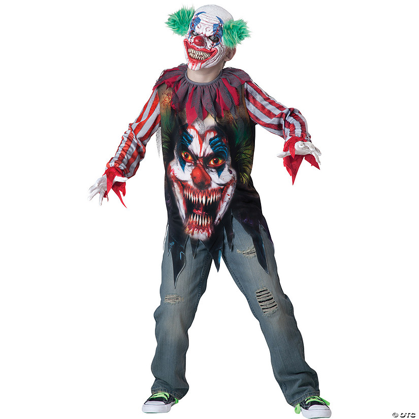 Kids Big Top Terror Clown Costume Image
