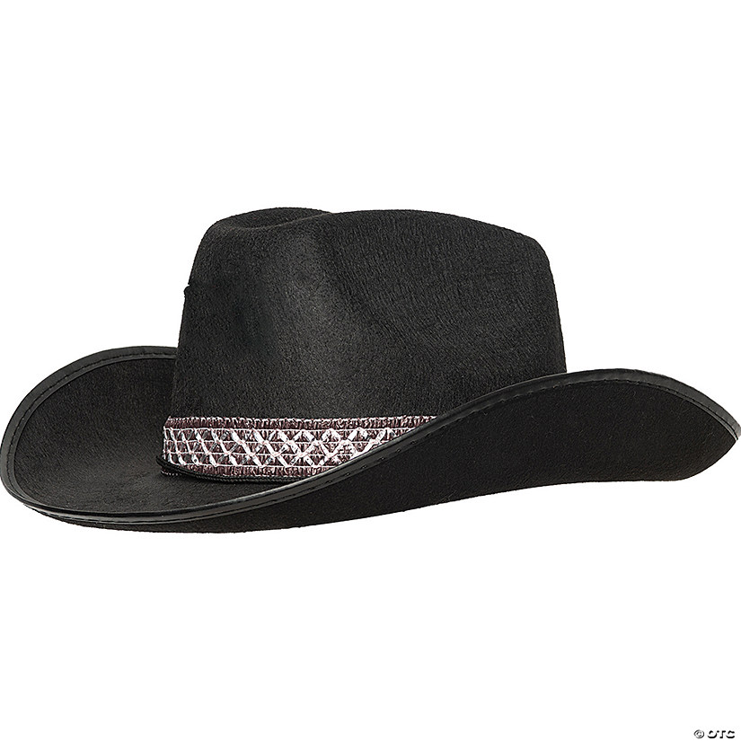 Kids Black Cowboy Sheriff Hat Image